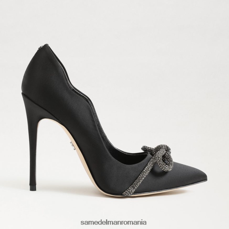 Sam Edelman încălţăminte satin negru femei deela toc ascutit HN448Z956