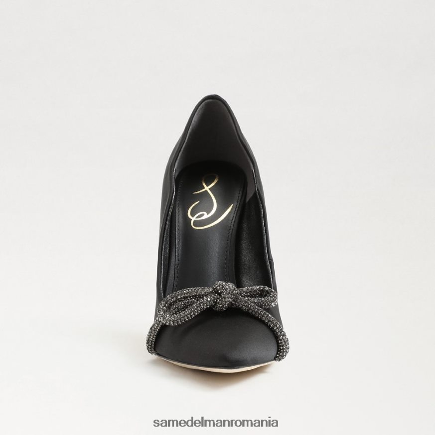 Sam Edelman încălţăminte satin negru femei deela toc ascutit HN448Z956