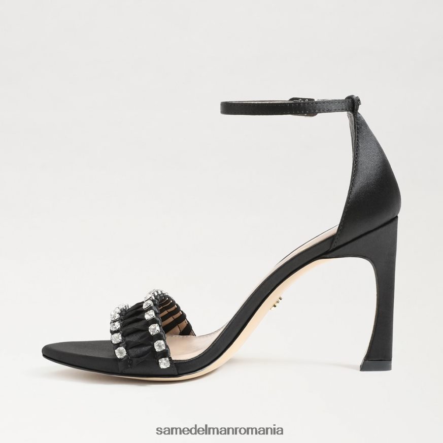 Sam Edelman încălţăminte satin negru femei toc cu bretele evelynn HN448Z609