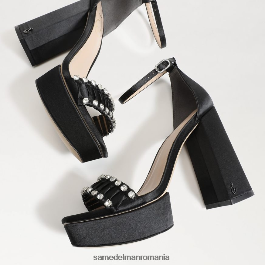 Sam Edelman încălţăminte satin negru femei toc platformă ninette HN448Z758