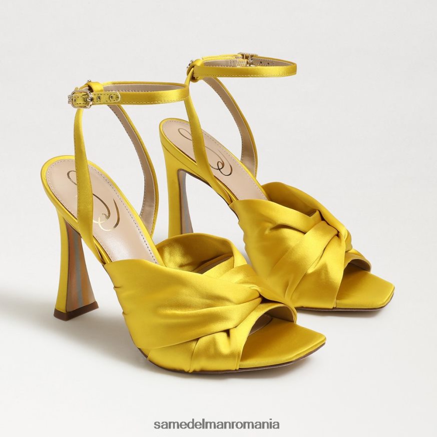 Sam Edelman încălţăminte satin ocru femei toc cu bretele lavanda HN448Z947