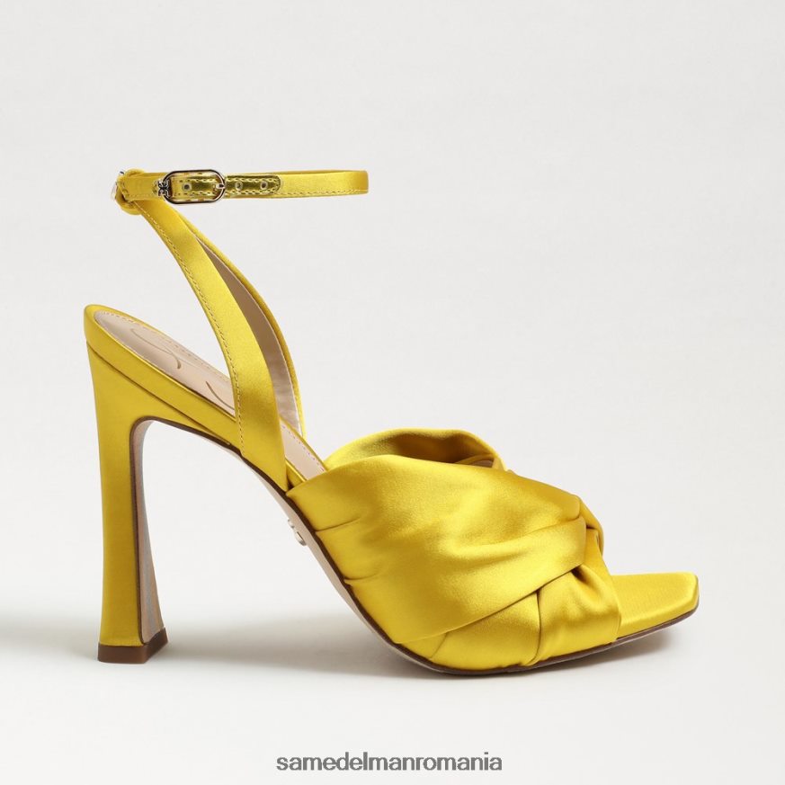 Sam Edelman încălţăminte satin ocru femei toc cu bretele lavanda HN448Z947
