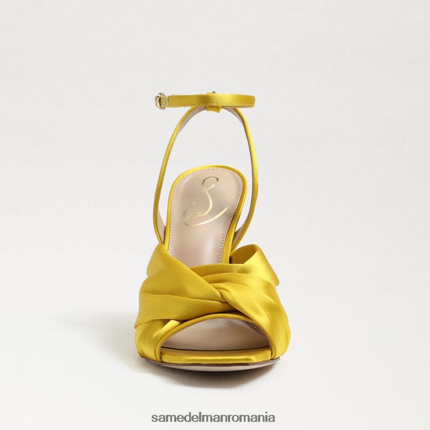 Sam Edelman încălţăminte satin ocru femei toc cu bretele lavanda HN448Z947