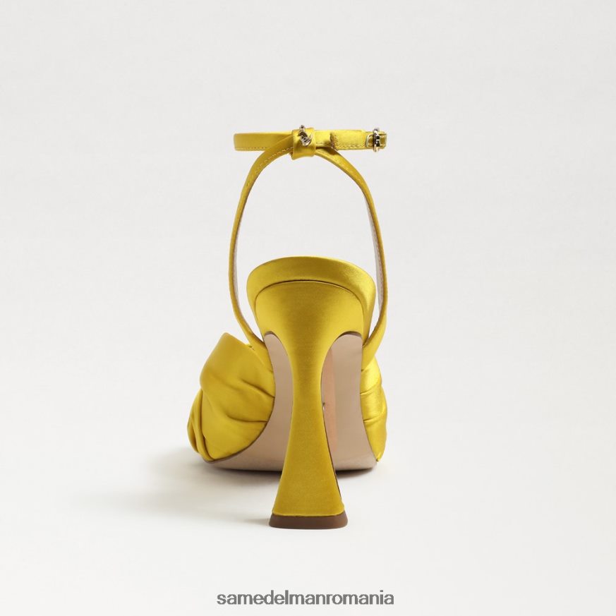 Sam Edelman încălţăminte satin ocru femei toc cu bretele lavanda HN448Z947