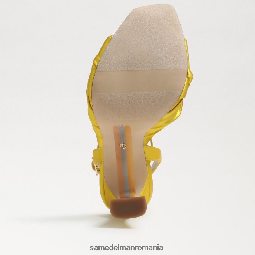 Sam Edelman încălţăminte satin ocru femei toc cu bretele lavanda HN448Z947
