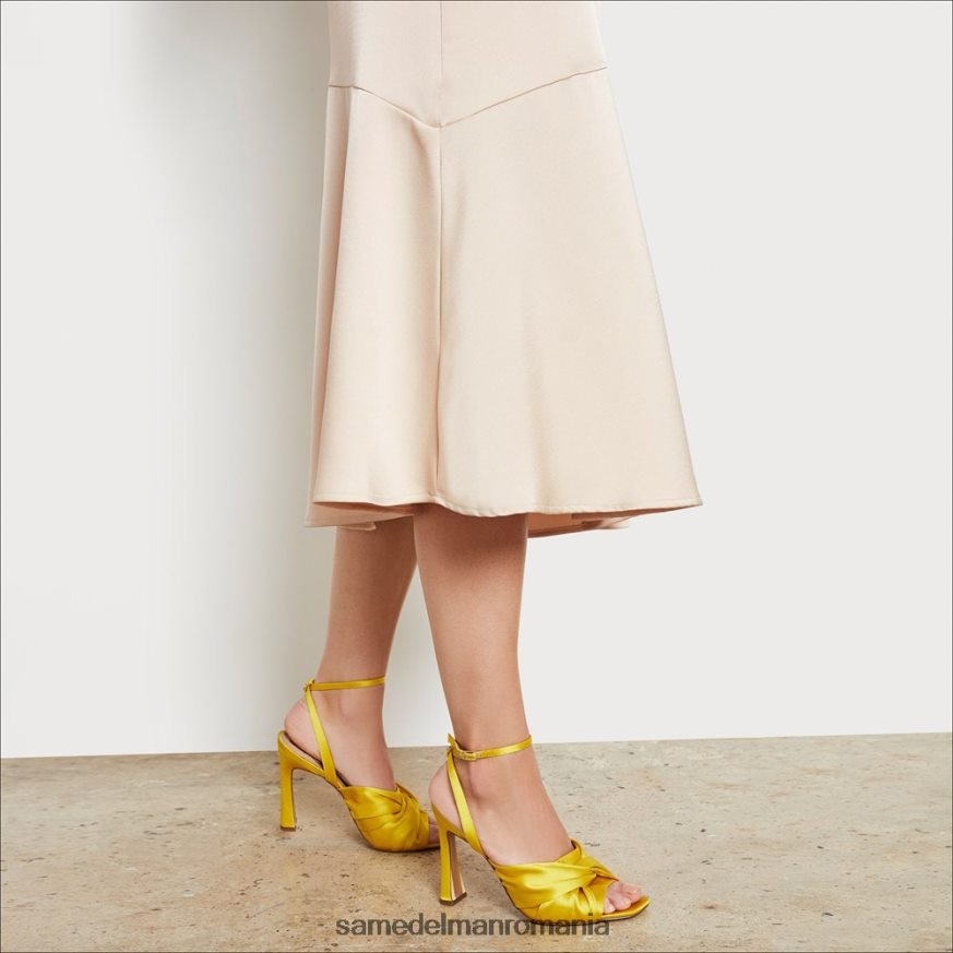 Sam Edelman încălţăminte satin ocru femei toc cu bretele lavanda HN448Z947