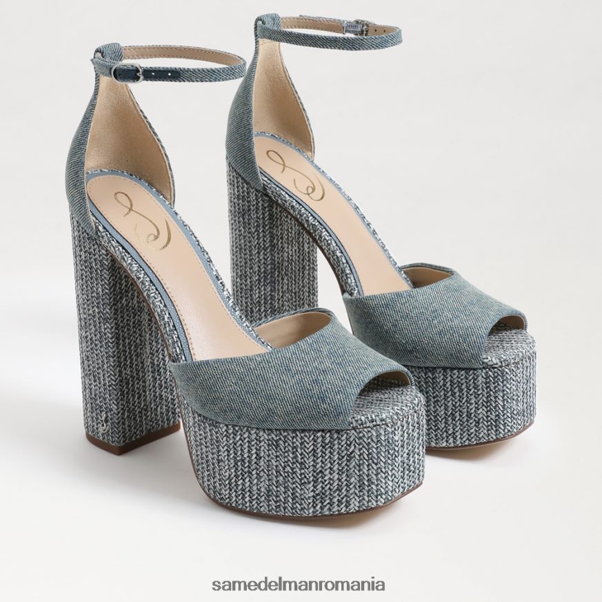 Sam Edelman încălţăminte spalat nou albastru femei toc platforma kori HN448Z238