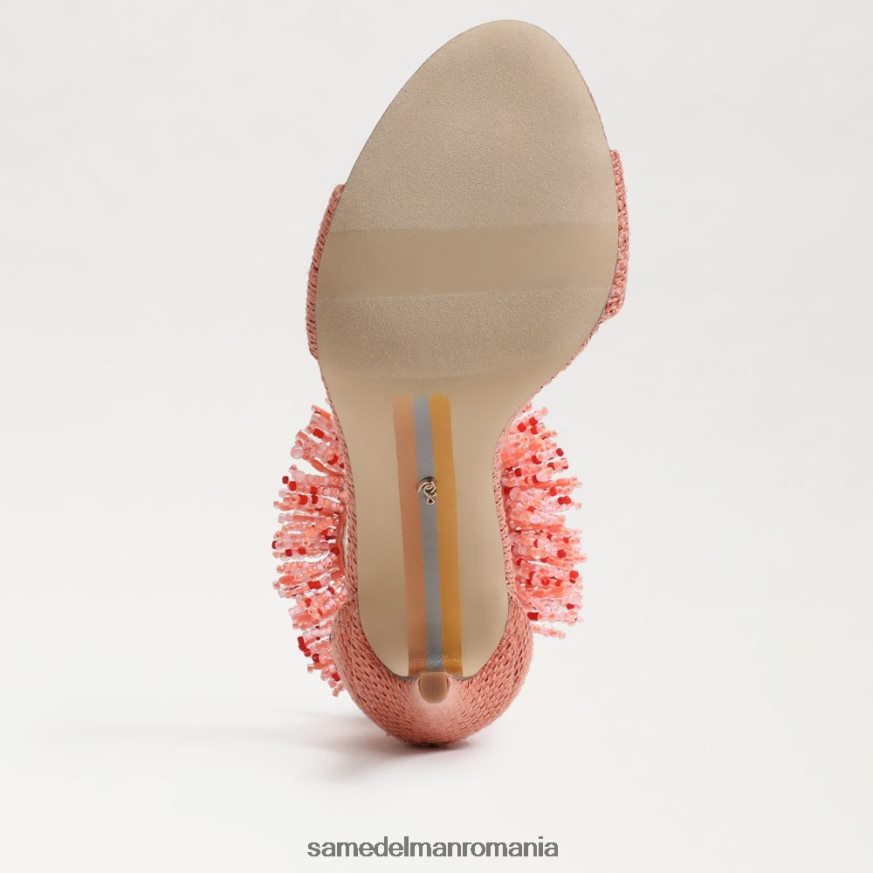 Sam Edelman încălţăminte stuc roz femei toc cu bandă la gleznă cu margele Gillie HN448Z605