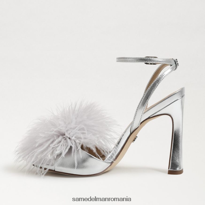 Sam Edelman încălţăminte argint femei toc de pene de leon HN448Z850