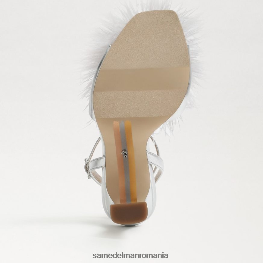Sam Edelman încălţăminte argint femei toc de pene de leon HN448Z850