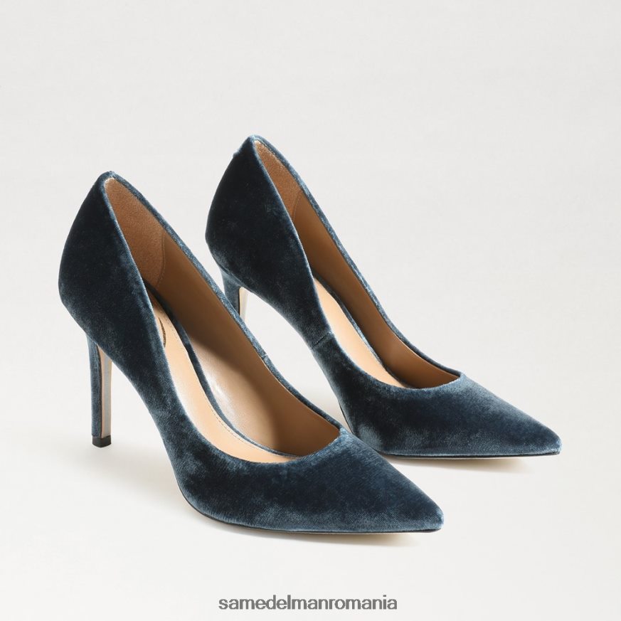 Sam Edelman încălţăminte catifea adâncă de safir femei toc ascuțit alun HN448Z170