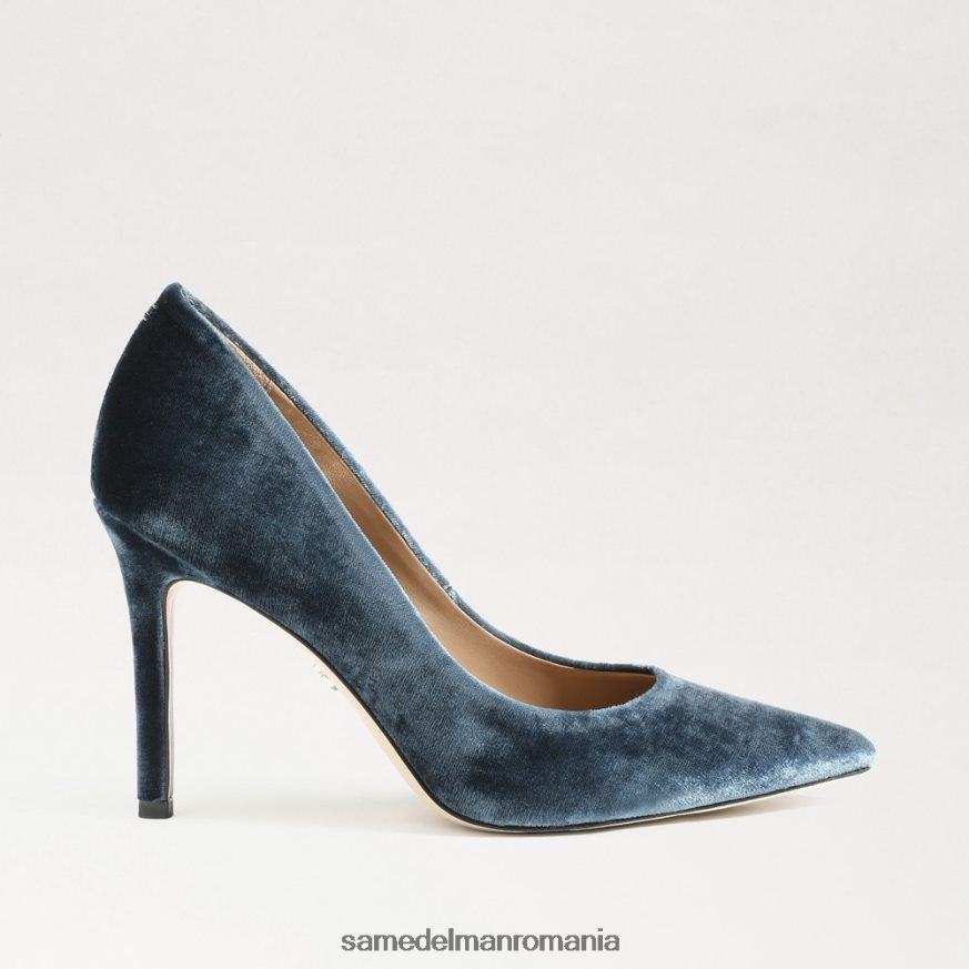 Sam Edelman încălţăminte catifea adâncă de safir femei toc ascuțit alun HN448Z170