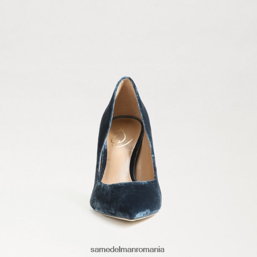 Sam Edelman încălţăminte catifea adâncă de safir femei toc ascuțit alun HN448Z170