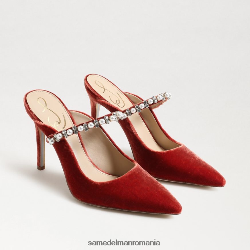 Sam Edelman încălţăminte catifea portocalie canion femei pompa hyland mule HN448Z527