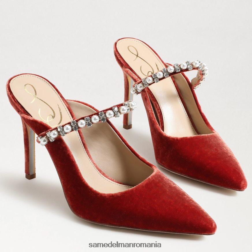 Sam Edelman încălţăminte catifea portocalie canion femei pompa hyland mule HN448Z527