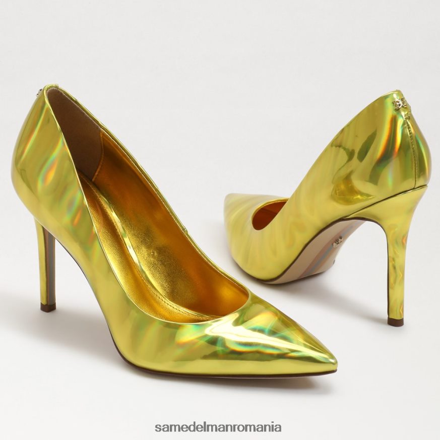 Sam Edelman încălţăminte mimoza auriu metalic femei toc ascuțit alun HN448Z155