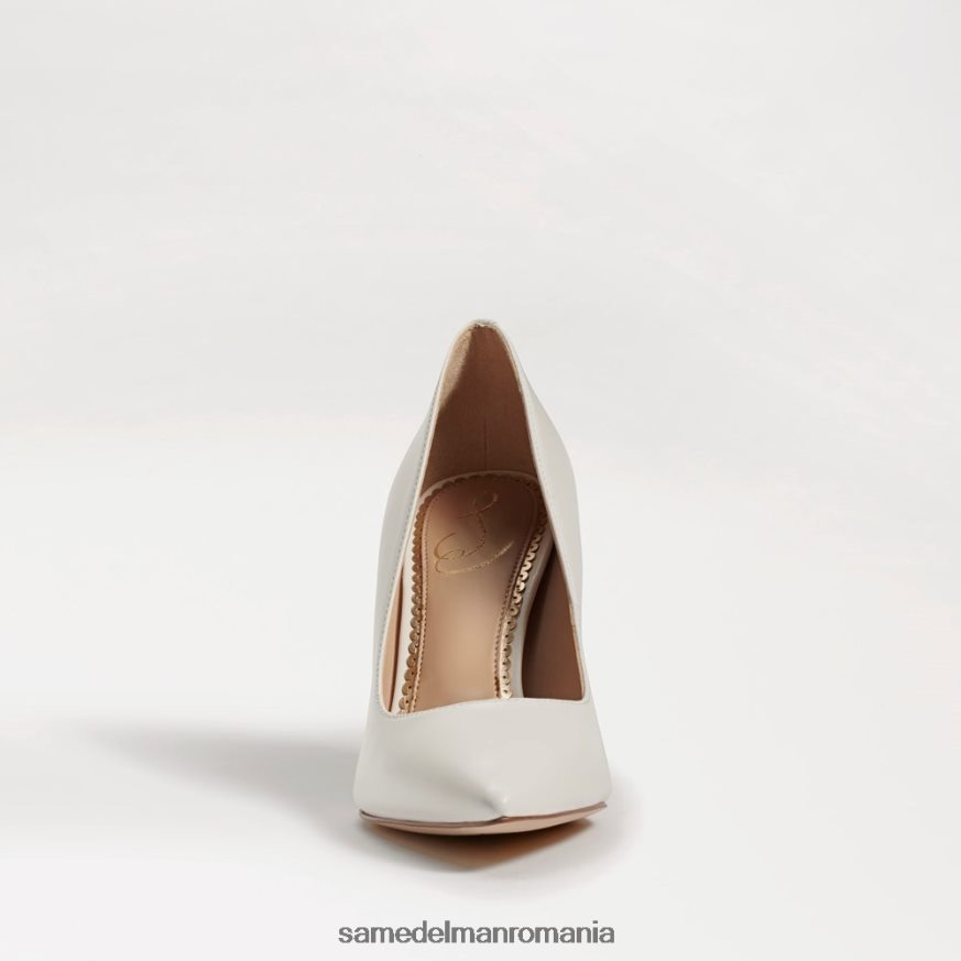 Sam Edelman încălţăminte piele albă strălucitoare femei toc ascuțit alun HN448Z164