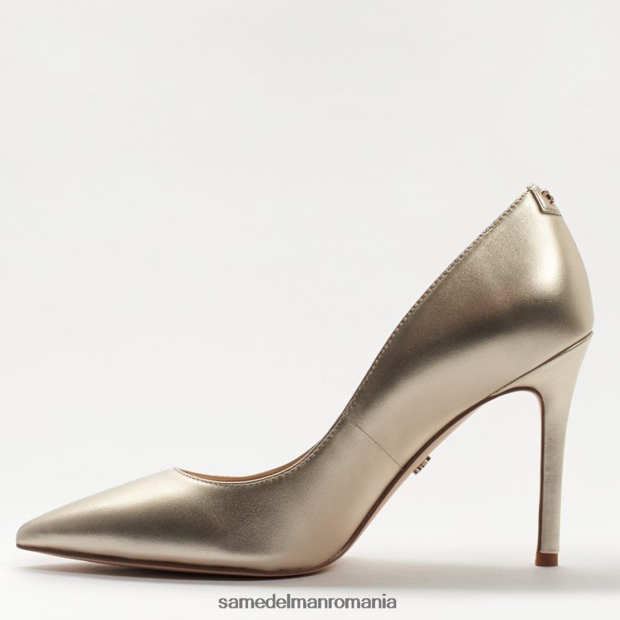 Sam Edelman încălţăminte piele aurie deschisă femei toc ascuțit alun HN448Z147