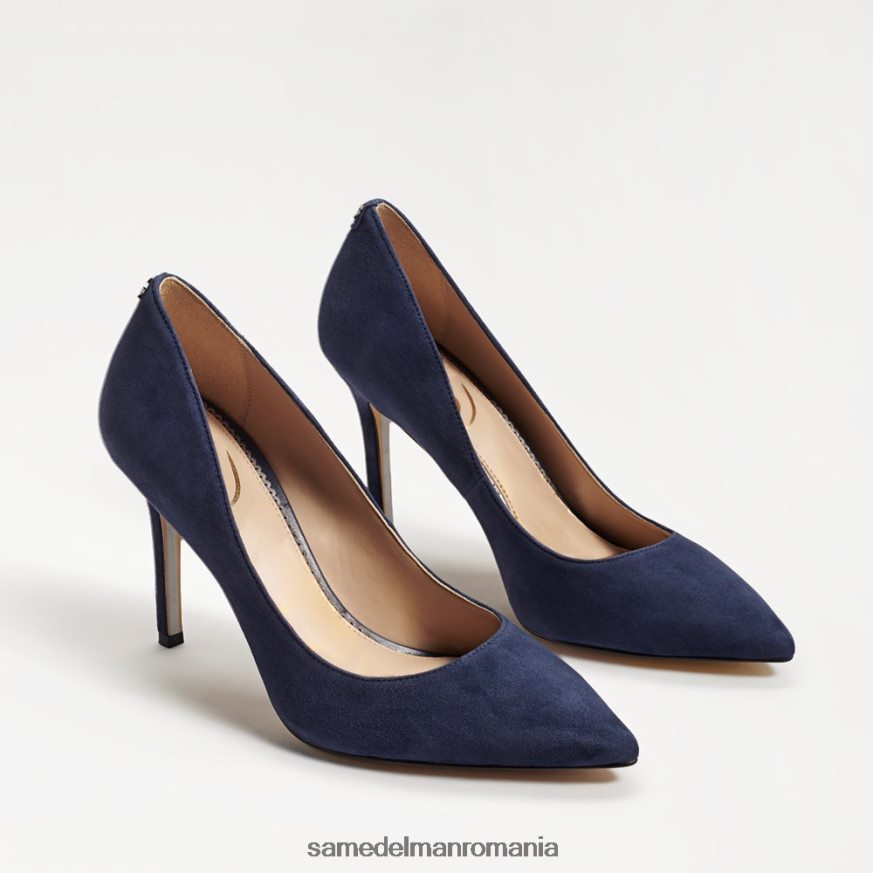 Sam Edelman încălţăminte piele intoarsa bleumarin femei toc ascuțit alun HN448Z166