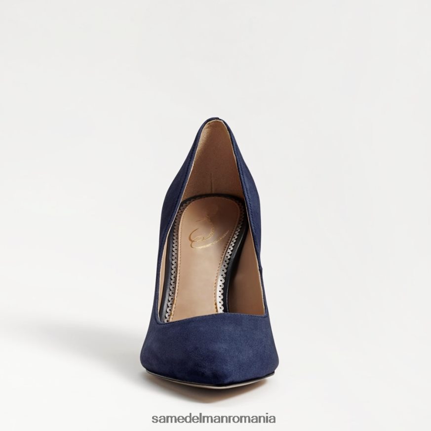 Sam Edelman încălţăminte piele intoarsa bleumarin femei toc ascuțit alun HN448Z166