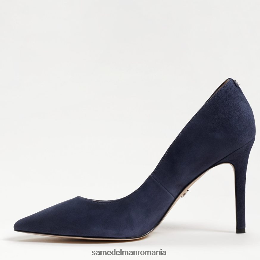 Sam Edelman încălţăminte piele intoarsa bleumarin femei toc ascuțit alun HN448Z166