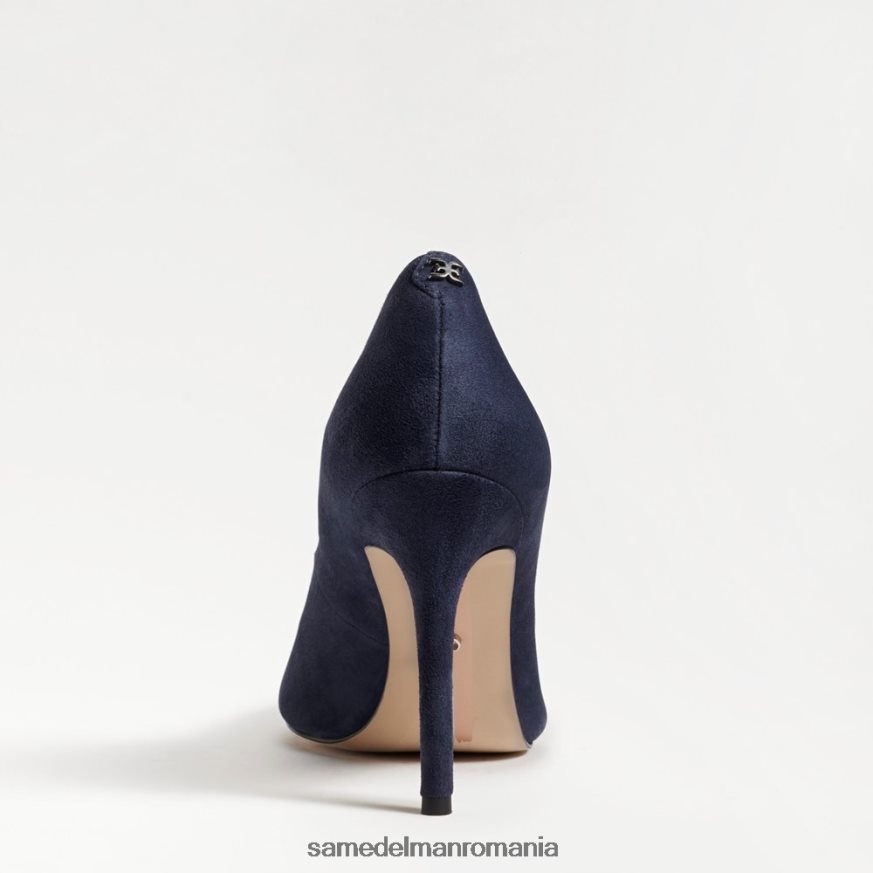 Sam Edelman încălţăminte piele intoarsa bleumarin femei toc ascuțit alun HN448Z166