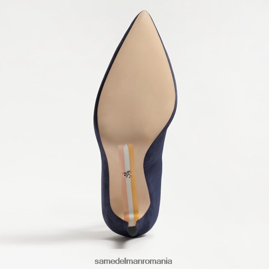 Sam Edelman încălţăminte piele intoarsa bleumarin femei toc ascuțit alun HN448Z166