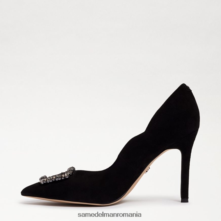 Sam Edelman încălţăminte piele intoarsa neagra femei Harriett toc ascutit HN448Z595
