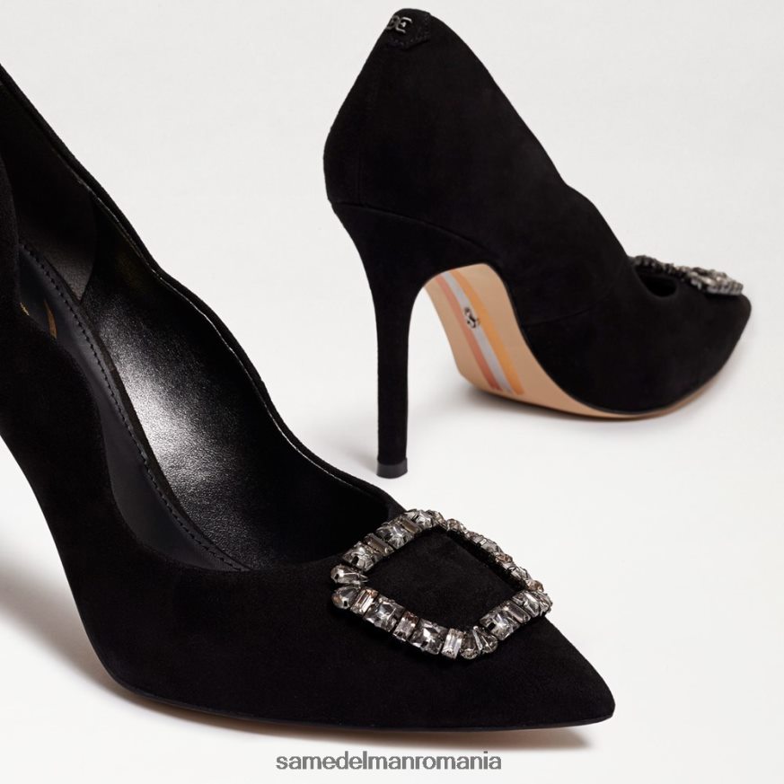 Sam Edelman încălţăminte piele intoarsa neagra femei Harriett toc ascutit HN448Z595