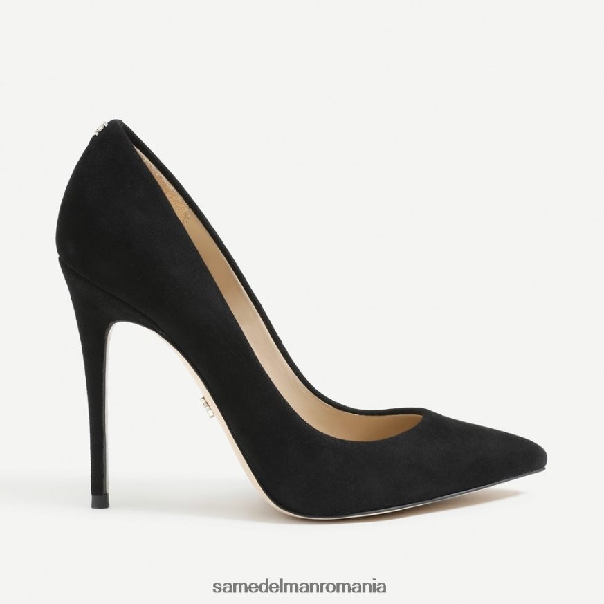 Sam Edelman încălţăminte piele intoarsa neagra femei danna toc ascutit HN448Z413
