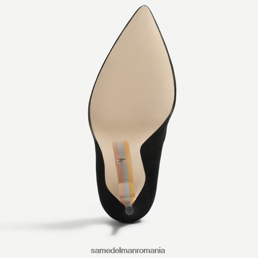 Sam Edelman încălţăminte piele intoarsa neagra femei danna toc ascutit HN448Z413