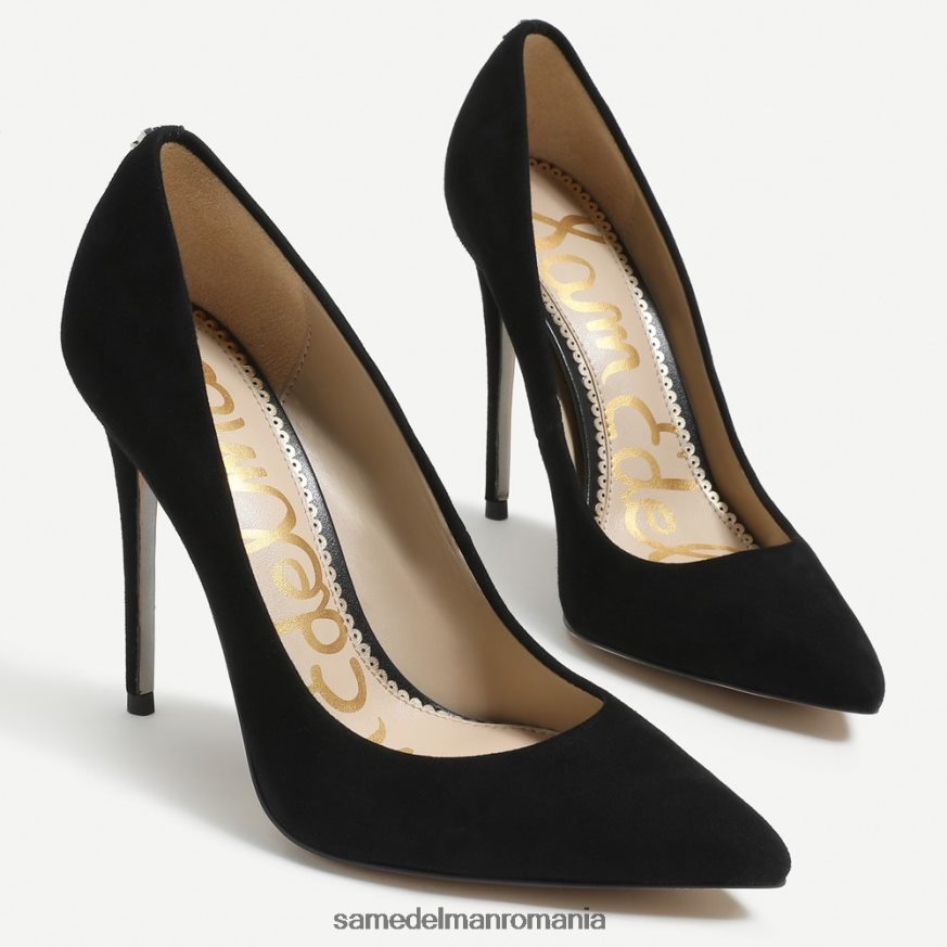 Sam Edelman încălţăminte piele intoarsa neagra femei danna toc ascutit HN448Z413