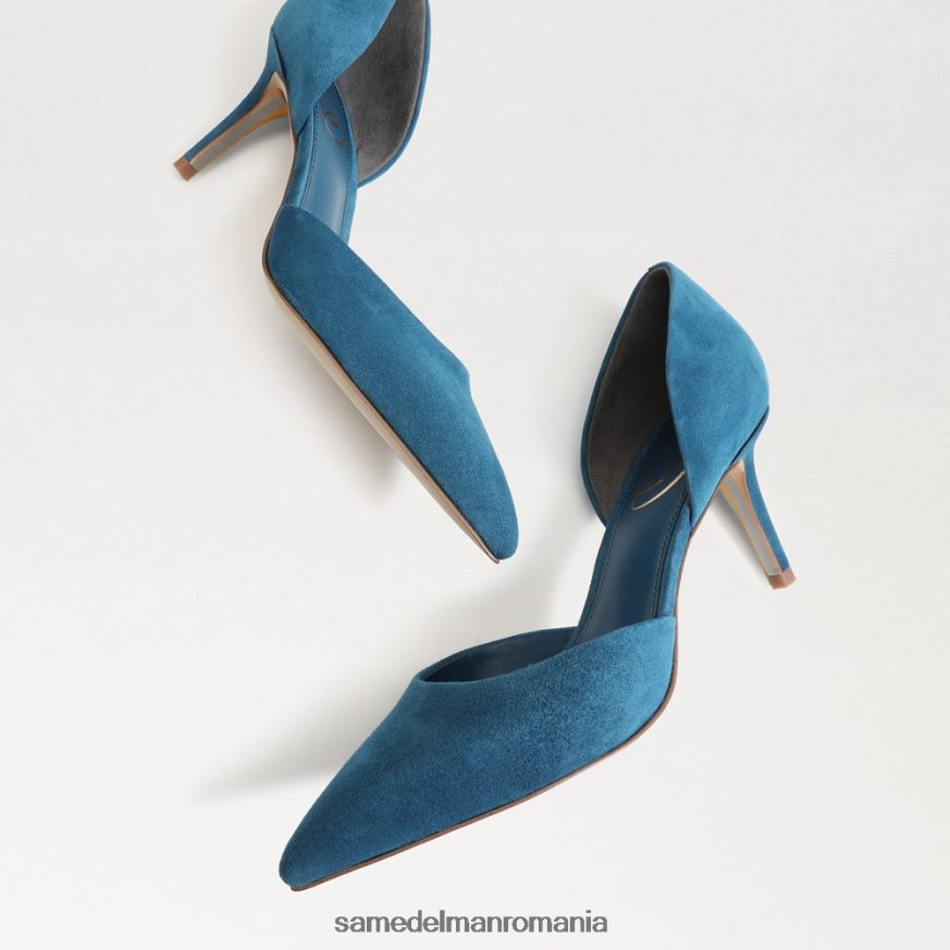 Sam Edelman încălţăminte piele intoarsa safir femei pompă cu vârf ascuțit HN448Z369