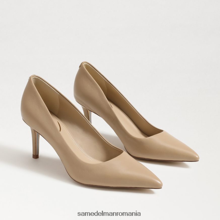Sam Edelman încălţăminte piele moale bej femei Viena kitten heel pump HN448Z208