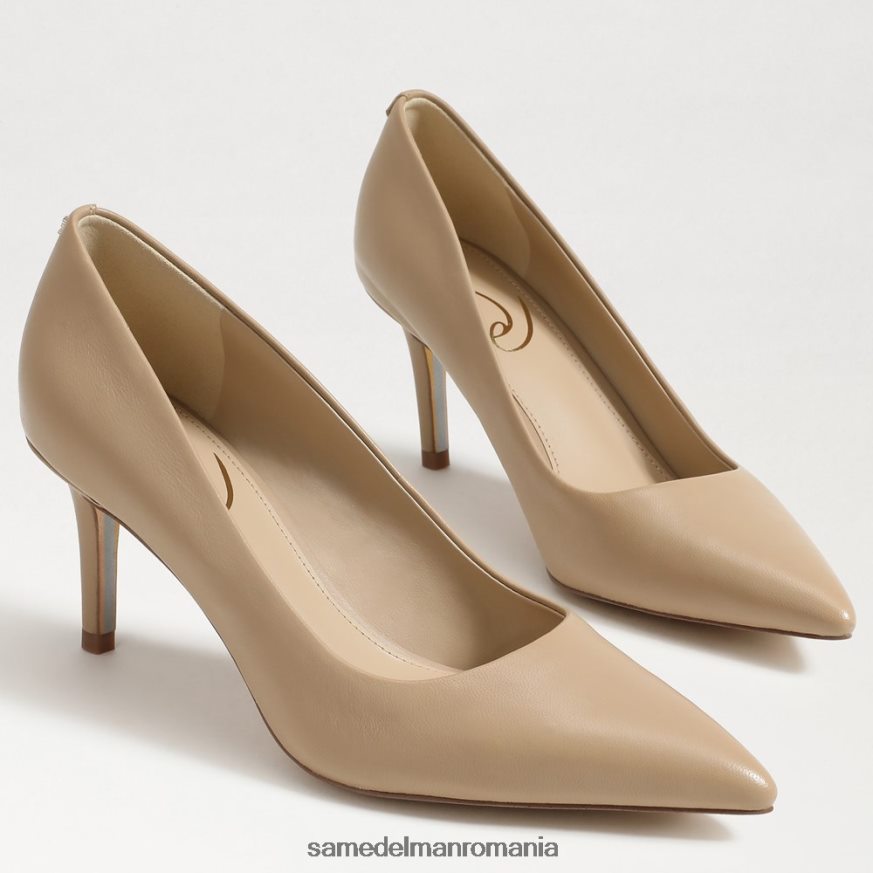 Sam Edelman încălţăminte piele moale bej femei Viena kitten heel pump HN448Z208
