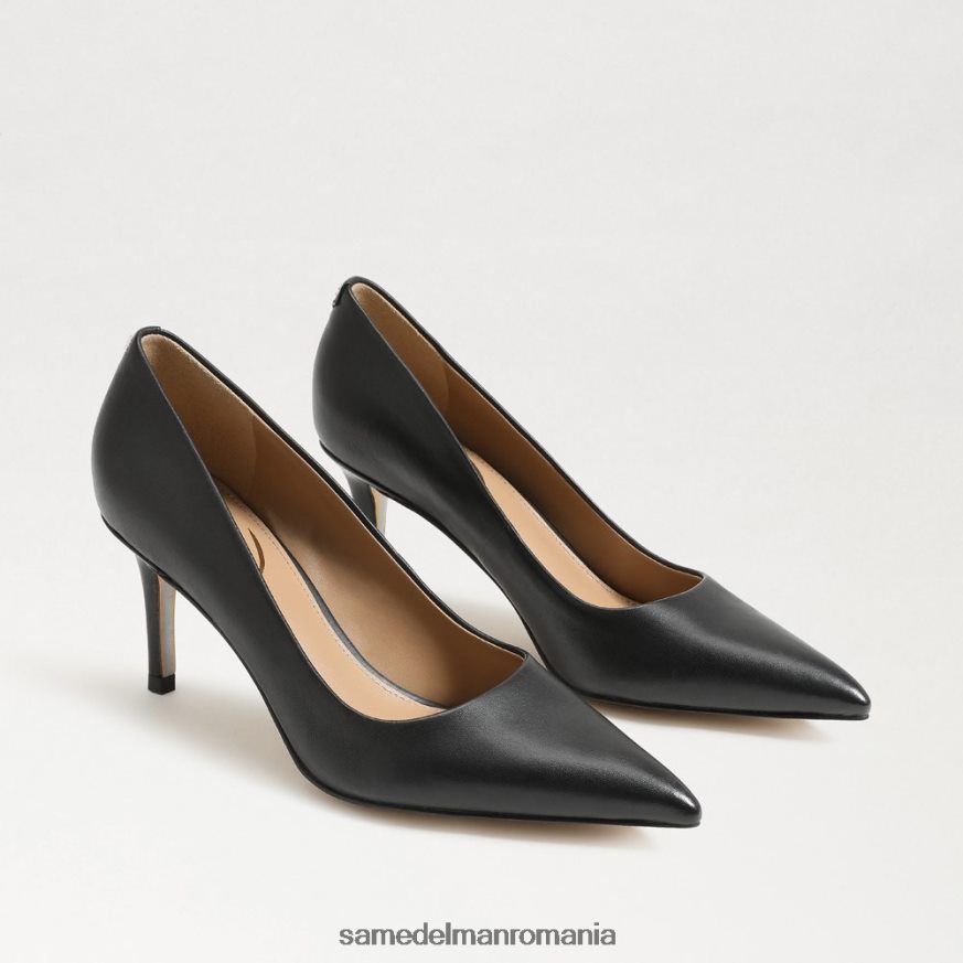 Sam Edelman încălţăminte piele neagra femei Viena kitten heel pump HN448Z209