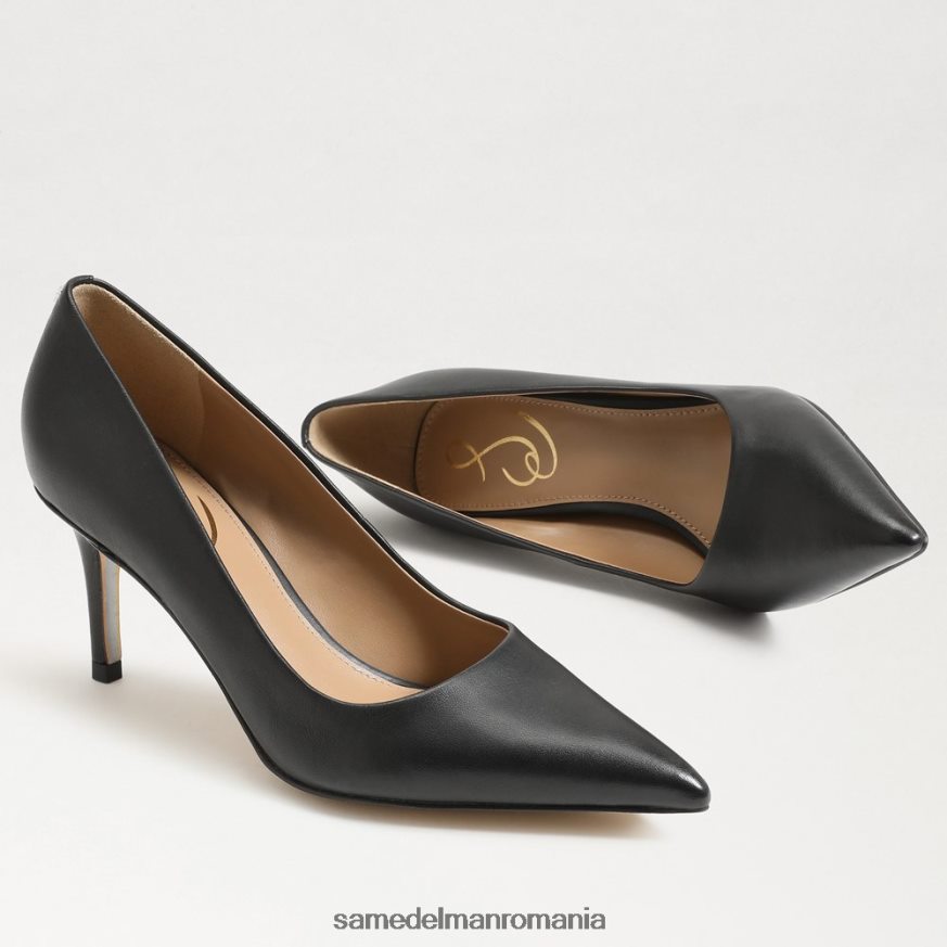 Sam Edelman încălţăminte piele neagra femei Viena kitten heel pump HN448Z209