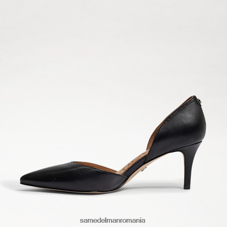 Sam Edelman încălţăminte piele neagra femei jaina ascuțit toe kitten heel HN448Z550