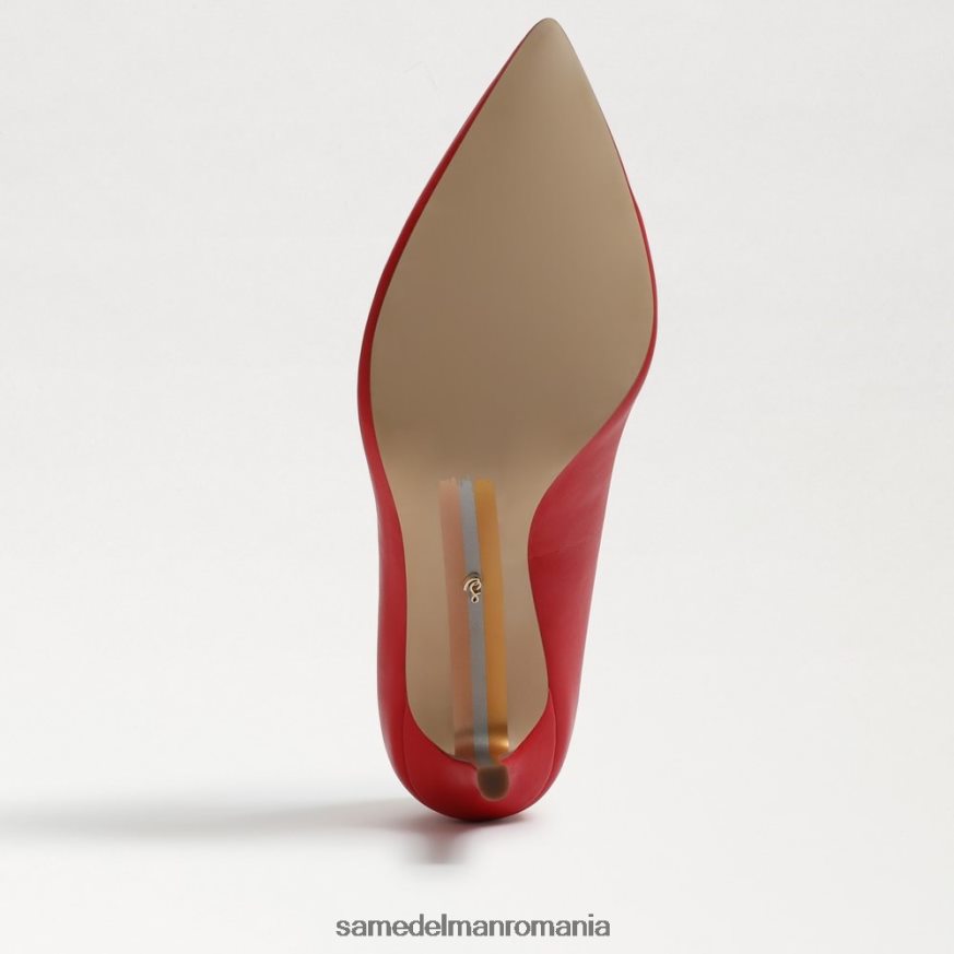Sam Edelman încălţăminte piele roșie pariziană femei toc ascuțit alun HN448Z137