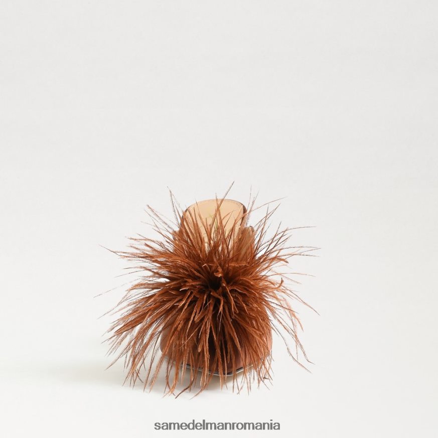 Sam Edelman încălţăminte satin maro cacao femei pompă anthony feather mule HN448Z726