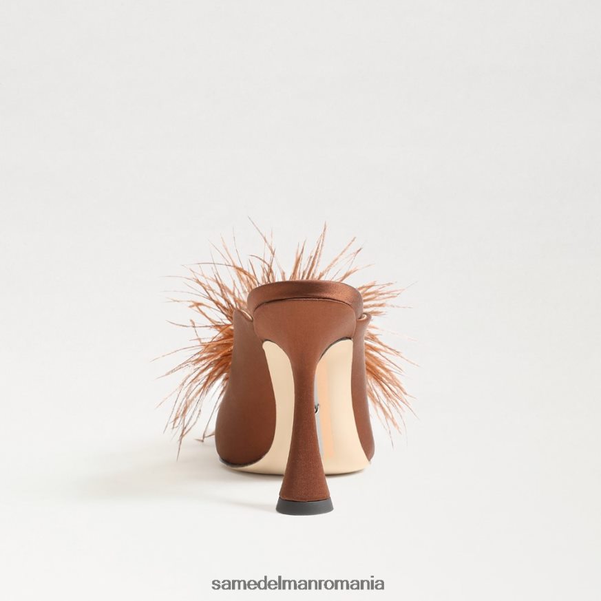 Sam Edelman încălţăminte satin maro cacao femei pompă anthony feather mule HN448Z726