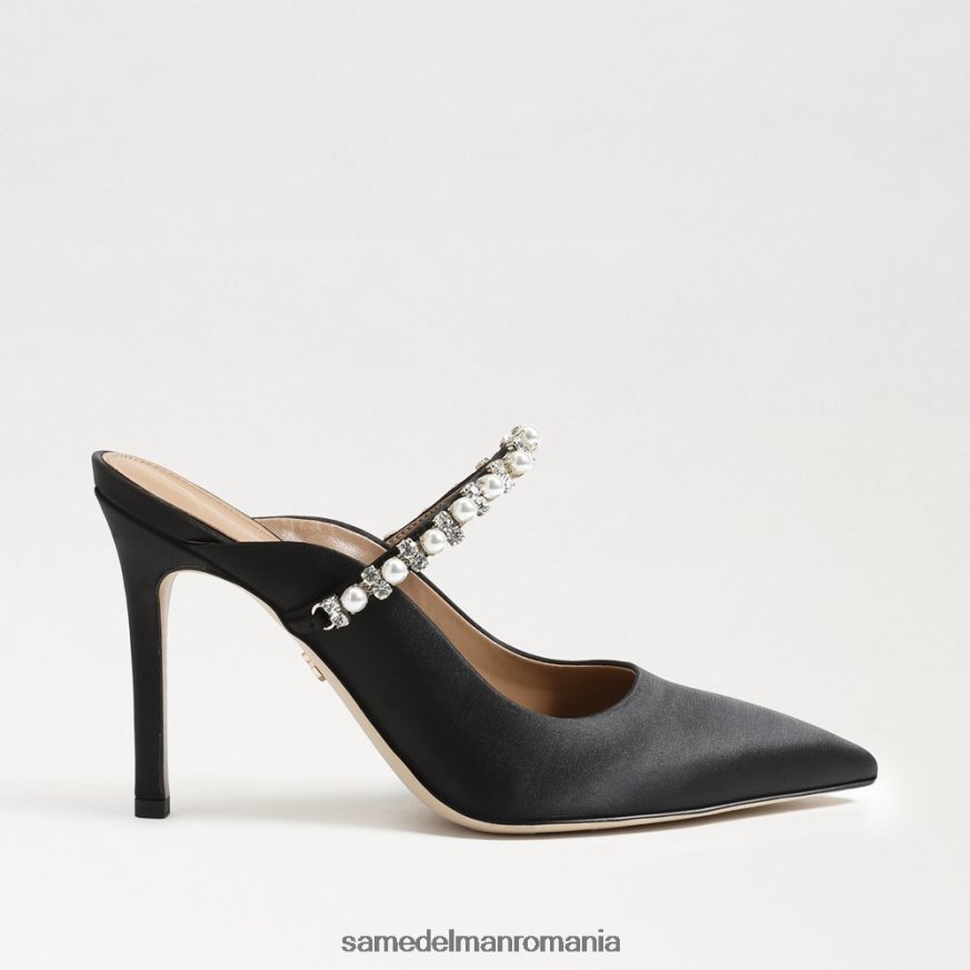 Sam Edelman încălţăminte satin negru femei pompa hyland mule HN448Z525