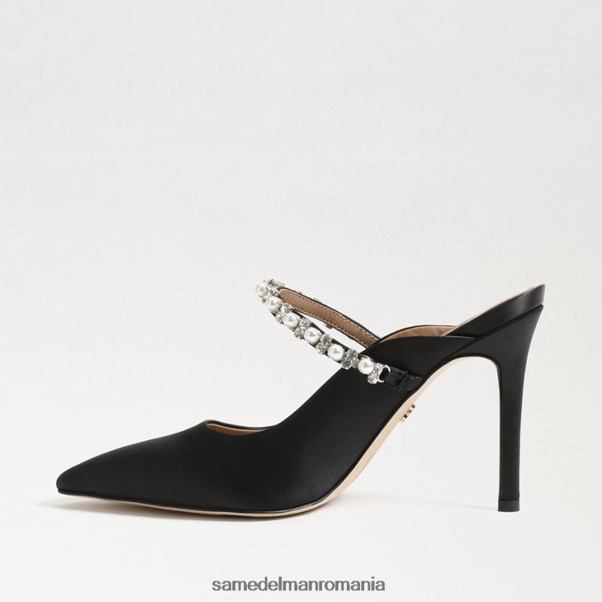 Sam Edelman încălţăminte satin negru femei pompa hyland mule HN448Z525