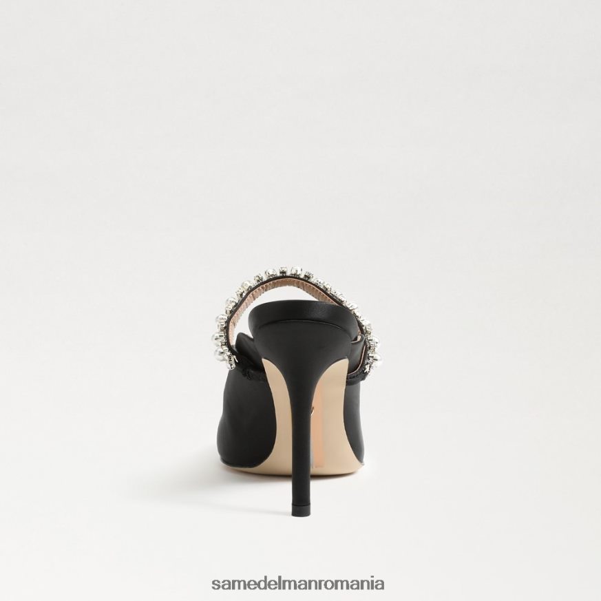Sam Edelman încălţăminte satin negru femei pompa hyland mule HN448Z525