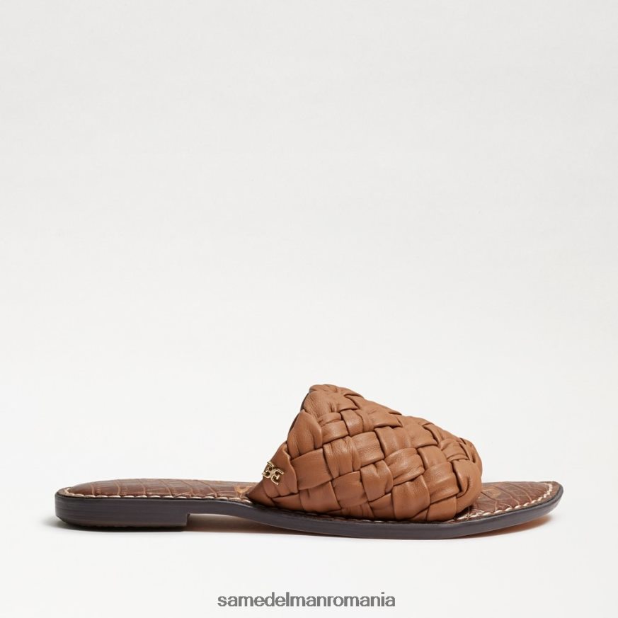 Sam Edelman încălţăminte Lt cuoio piele maro femei sandală glisante țesute griffin HN448Z633