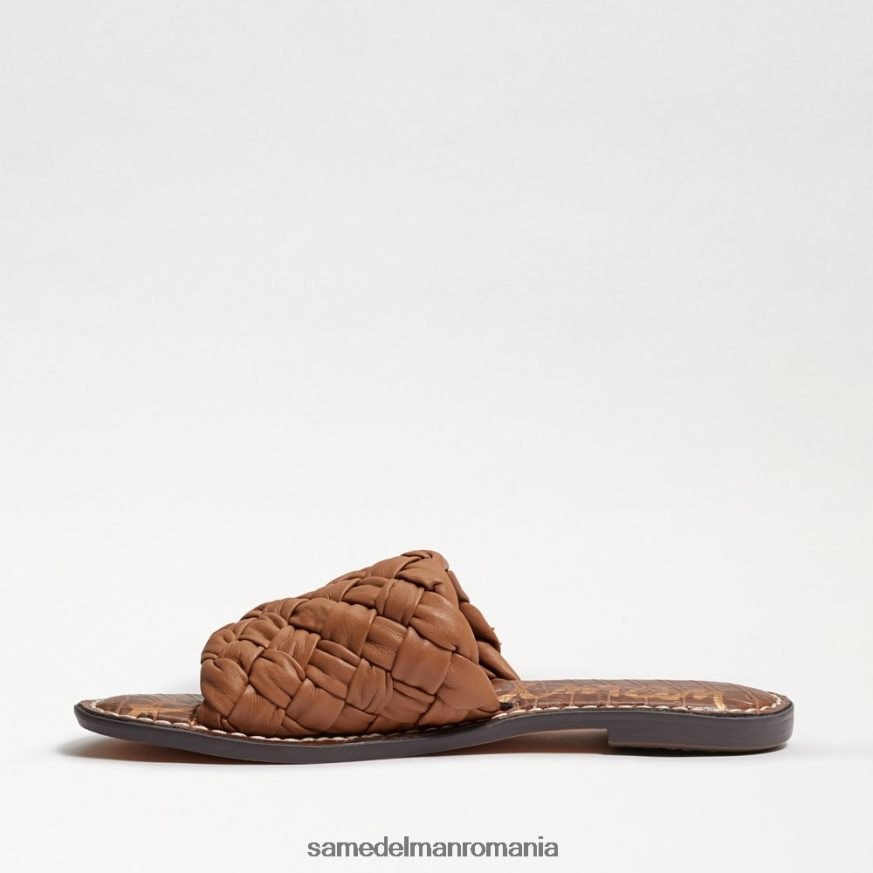 Sam Edelman încălţăminte Lt cuoio piele maro femei sandală glisante țesute griffin HN448Z633