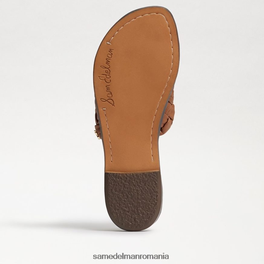 Sam Edelman încălţăminte Lt cuoio piele maro femei sandală glisante țesute griffin HN448Z633