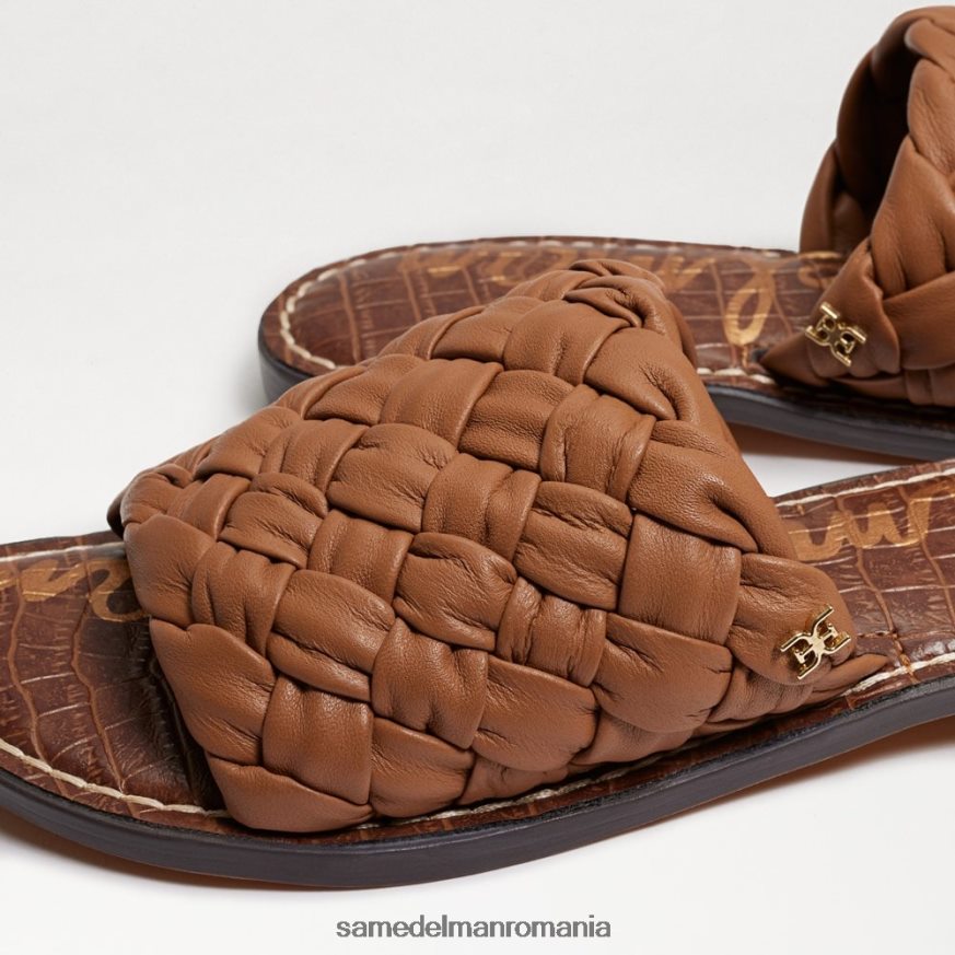 Sam Edelman încălţăminte Lt cuoio piele maro femei sandală glisante țesute griffin HN448Z633