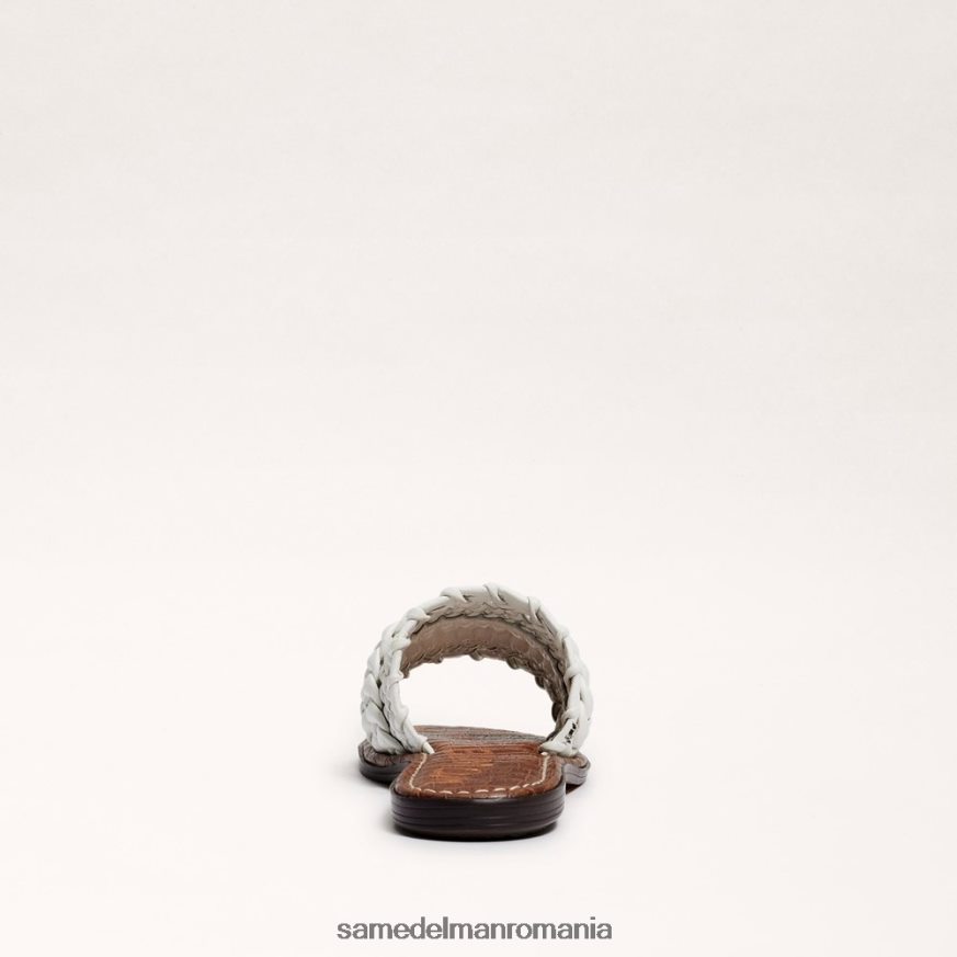 Sam Edelman încălţăminte alb strălucitor femei sandală glisantă țesută giada HN448Z403