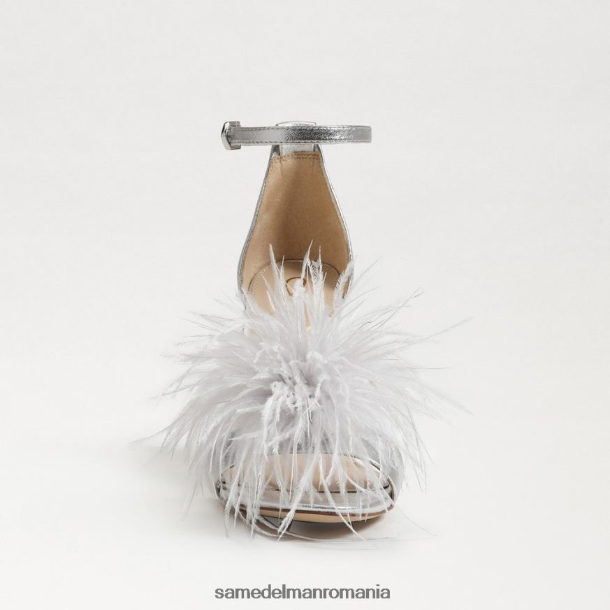 Sam Edelman încălţăminte argint moale femei sandale yaro cu toc cu pene HN448Z764